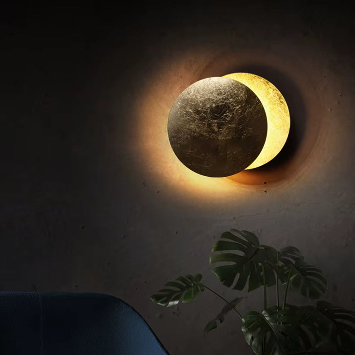 Modern Aisle Corridor round Wall Lamp Bedroom Eclipse Wall Lighting Indoor Bedside Lighting Decoration Living Room Wall Light